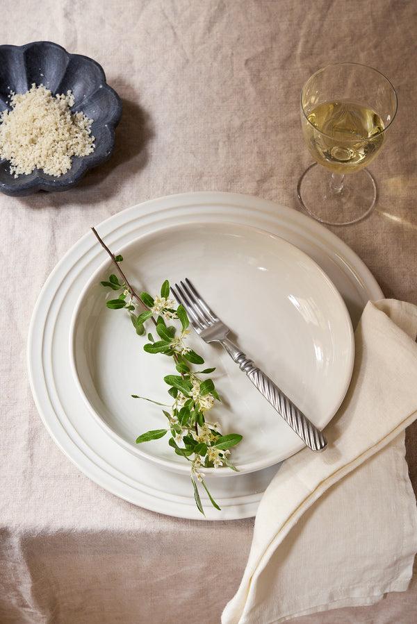 Canvas Home Lines White Stoneware Pasta Bowl Set Of 4