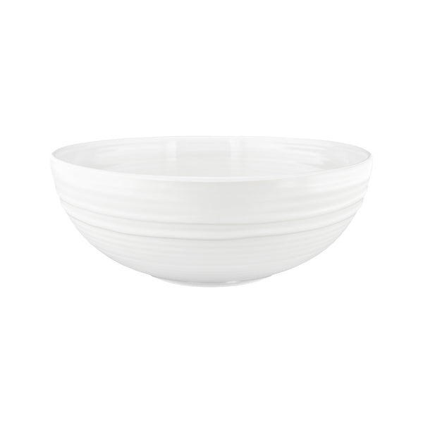 canvas home Lines White Stoneware Salad Bowl Set of 4