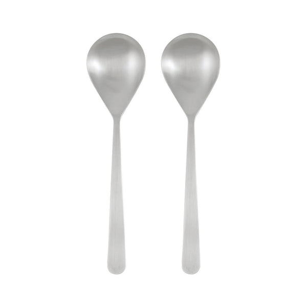canvas home Oslo Brushed Stainless Steel 2 Piece Serving Spoon Set
