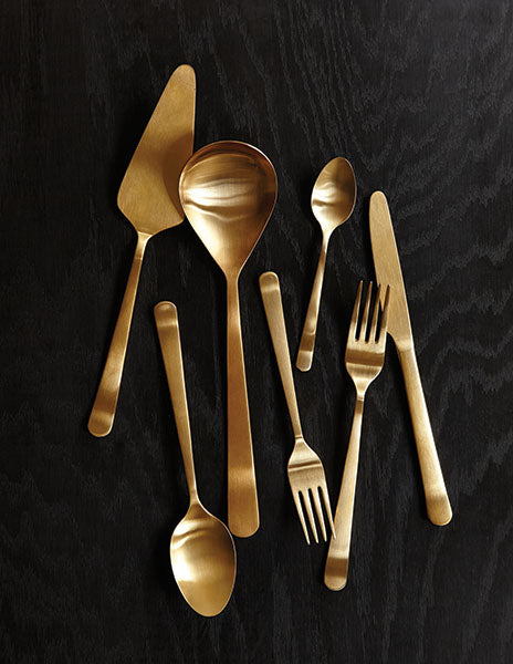 Canvas Home Oslo Matte Gold Stainless Steel 5 Piece Cutlery Set - Service For 1