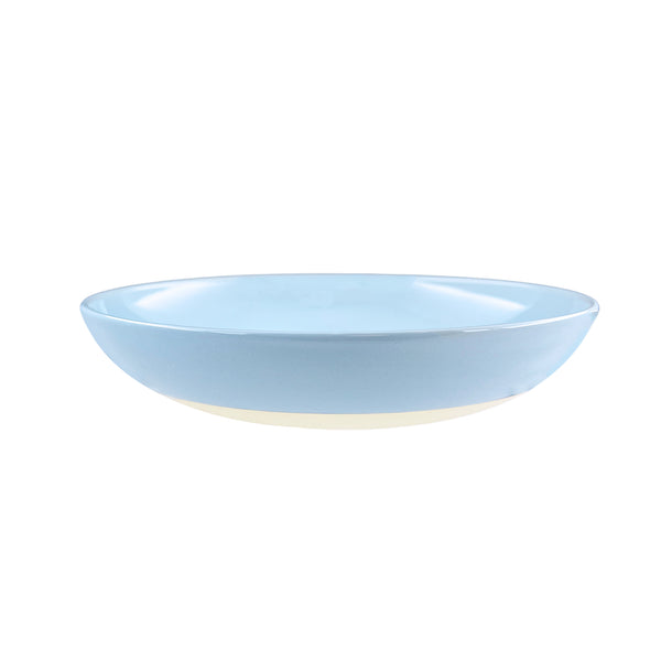 canvas home Shell Bisque Blue Porcelain Pasta Bowl Set of 4