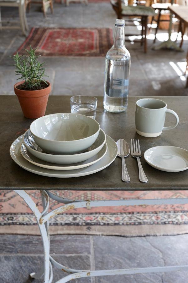 Canvas Home Shell Bisque Grey Porcelain Mug Set Of 4