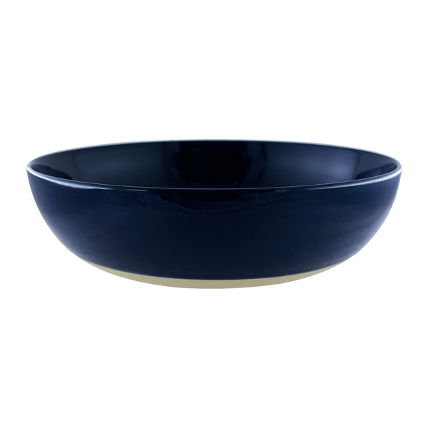 canvas home Shell Bisque Indigo Porcelain Round Serving Bowl
