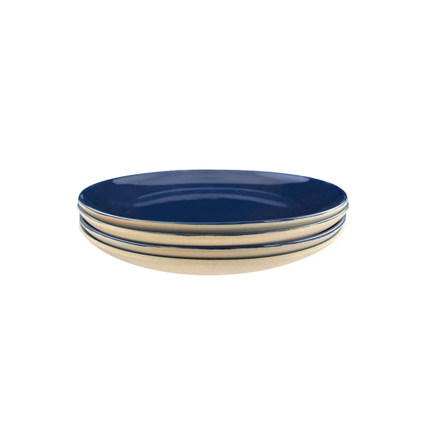 Canvas Home Shell Bisque Indigo Porcelain Salad Plate Set Of 4