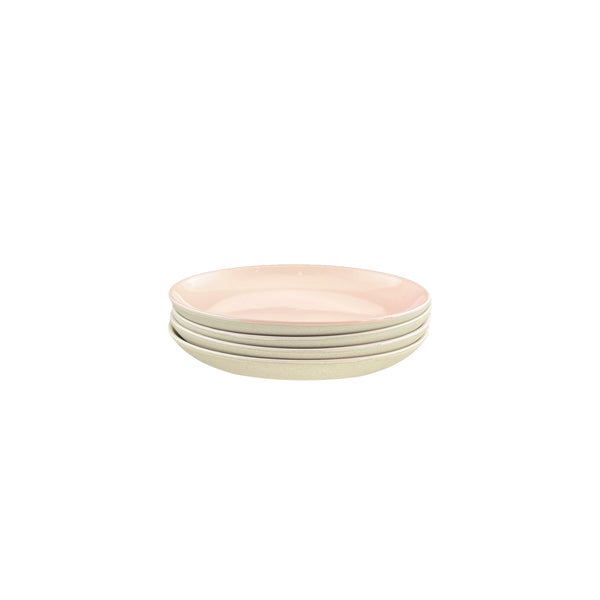 Canvas Home Shell Bisque Soft Pink Porcelain Tidbit Plate Set Of 4
