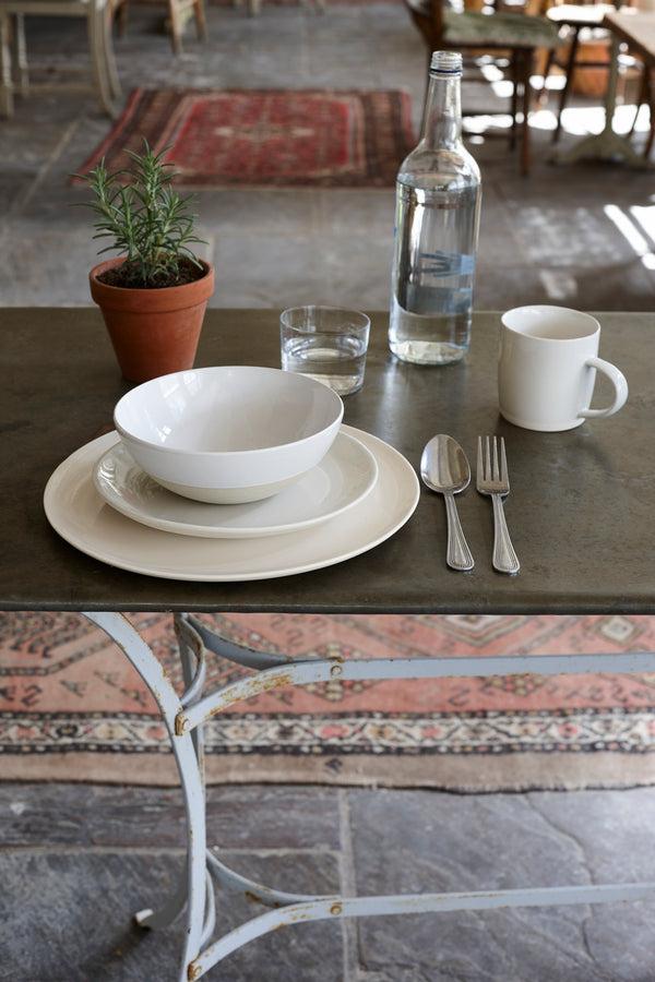 Canvas Home Shell Bisque White Porcelain Pasta Bowl Set Of 4