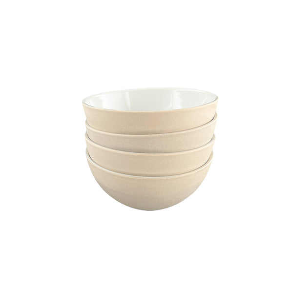 Canvas Home Shell Bisque White Porcelain Small Bowl Set Of 4