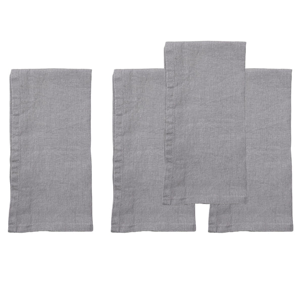 canvas home Stone Washed Charcoal Linen Napkin Set of 4