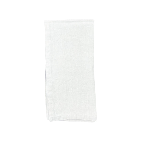 Canvas Home Stone Washed White Linen Napkin Set Of 4