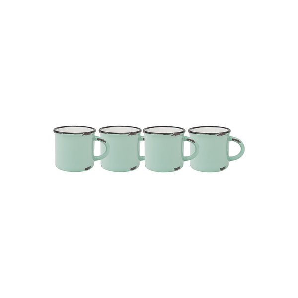Canvas Home Tinware Espresso Mug In Pea Green - Set Of 4