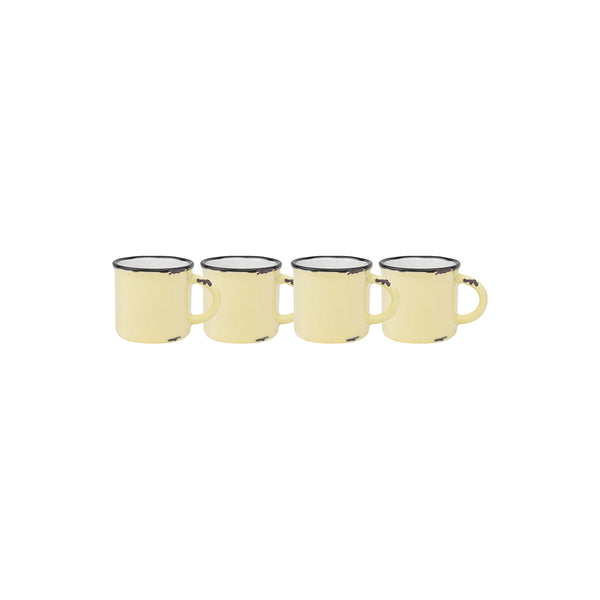 Canvas Home Tinware Espresso Mug In Yellow - Set Of 4