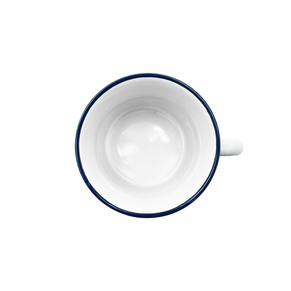 Canvas Home Tinware Mug In White/Slate Rim - Set Of 4