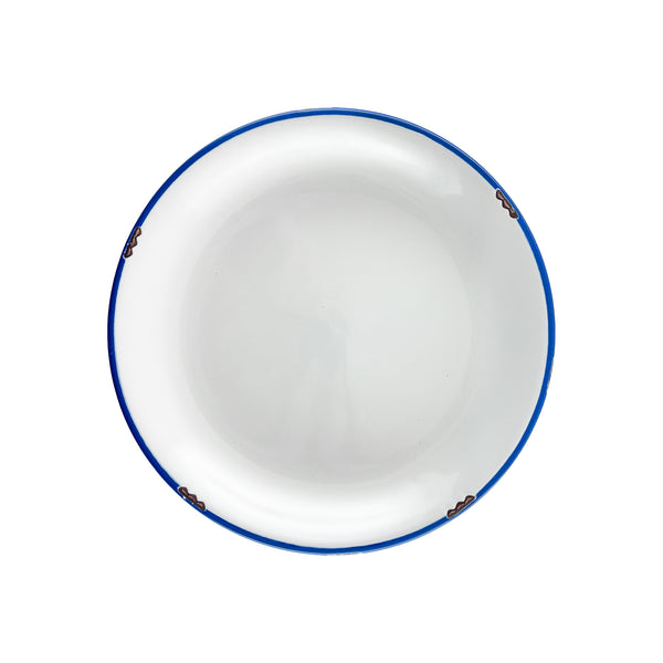 canvas home Tinware Salad Plate in White/Blue - Set of 4
