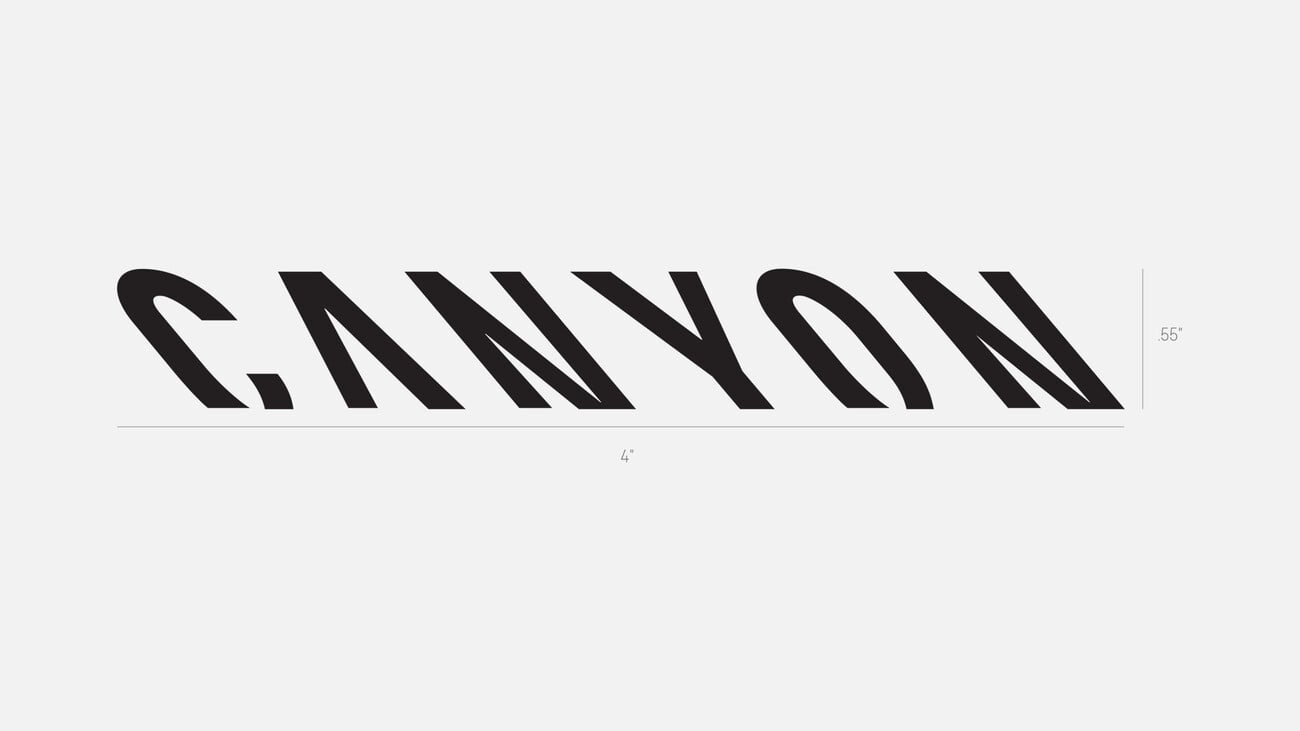 canyon Canyon Decal 4" x 0.55" Black