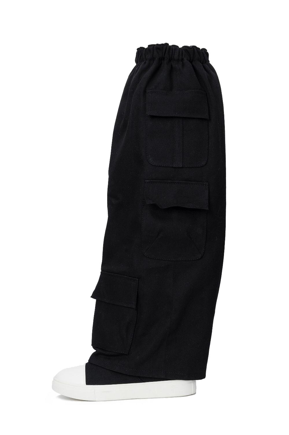 Cape Robbin Ashleigh Cargo Pants Thigh High Boots - Black