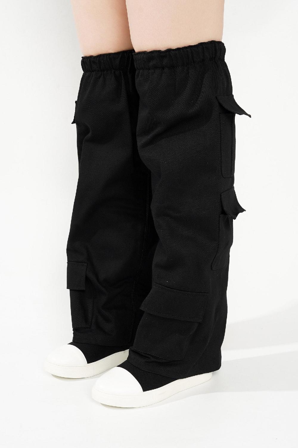 Cape Robbin Ashleigh Cargo Pants Thigh High Boots - Black