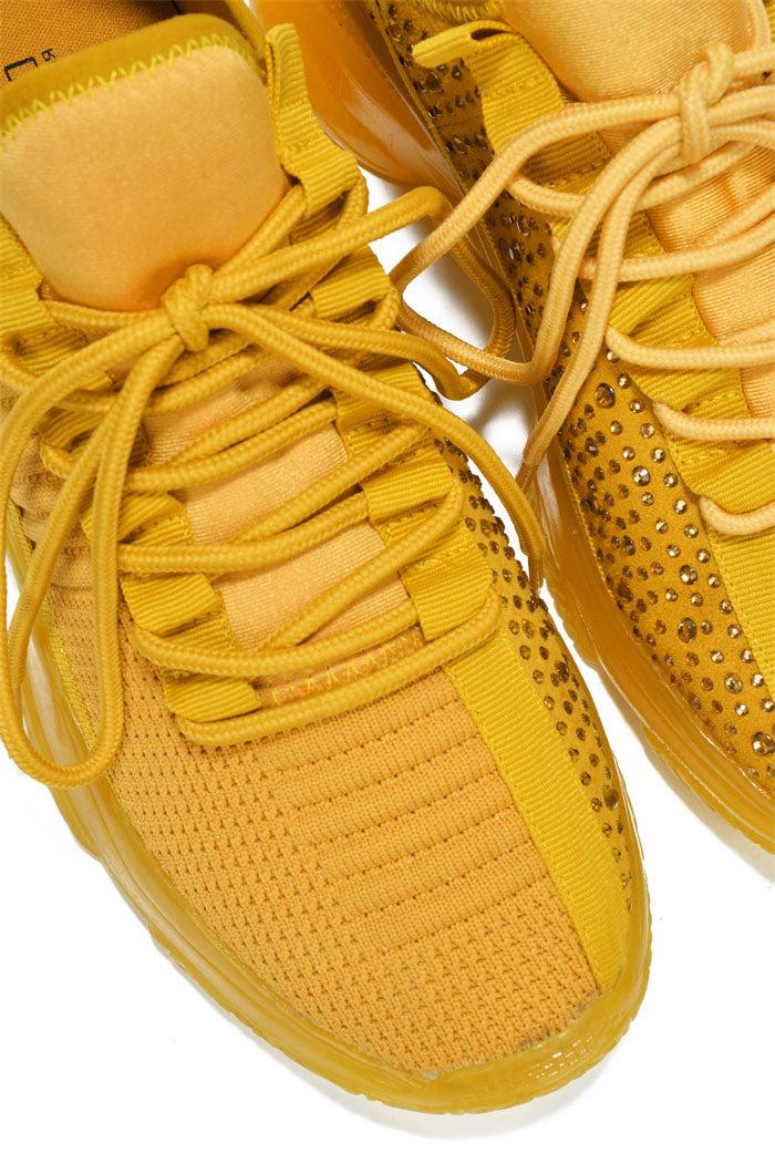 Cape Robbin Bleeker Stylish Athletic Chunky Sneakers - Orange