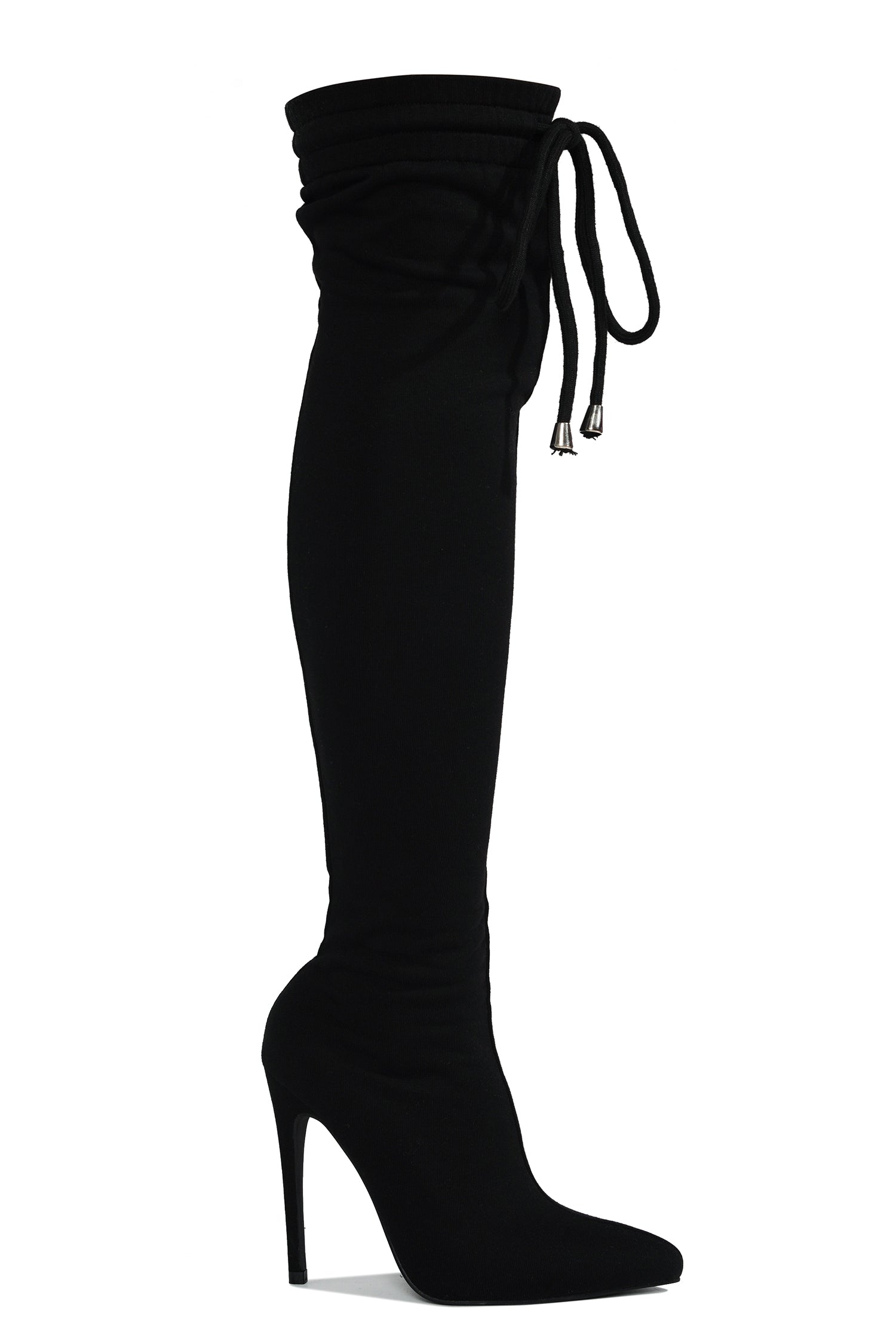 Cape Robbin Cahoka Over-the-Knee Stiletto Heel Boots - Black