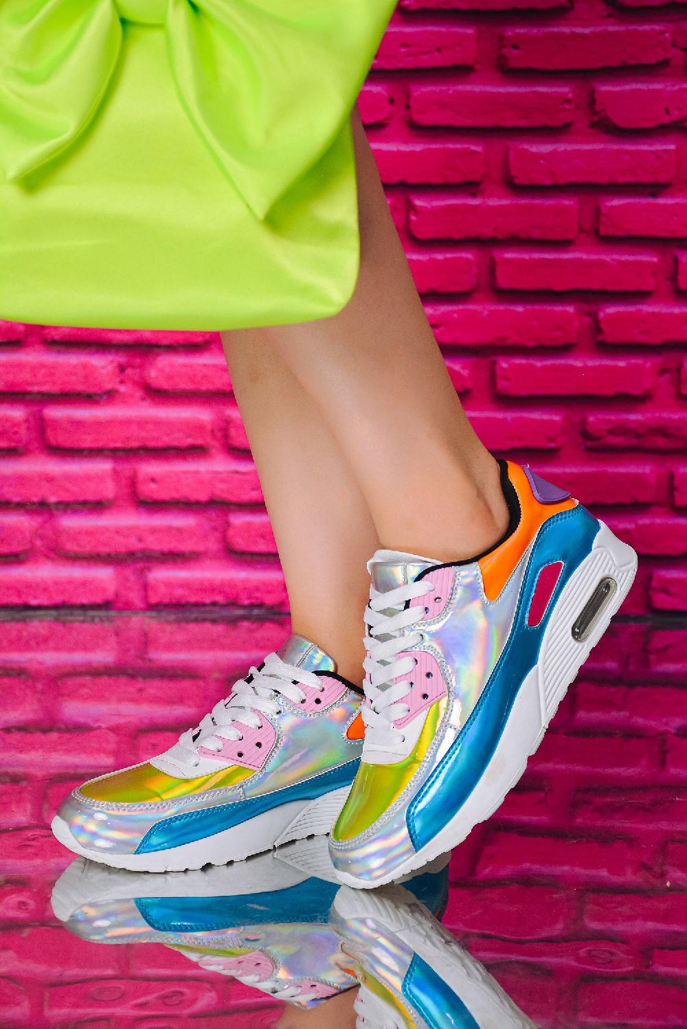 cape robbin Selene Lace Up Vamp Flat Sneakers - Blue