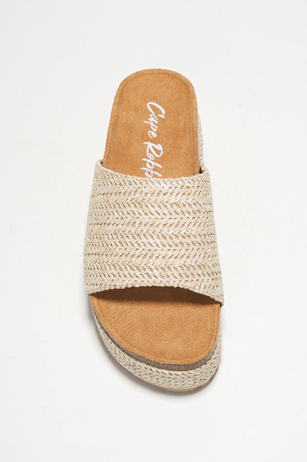 Cape Robbin Hacha Garden Party Flatform Sandals - Raffia