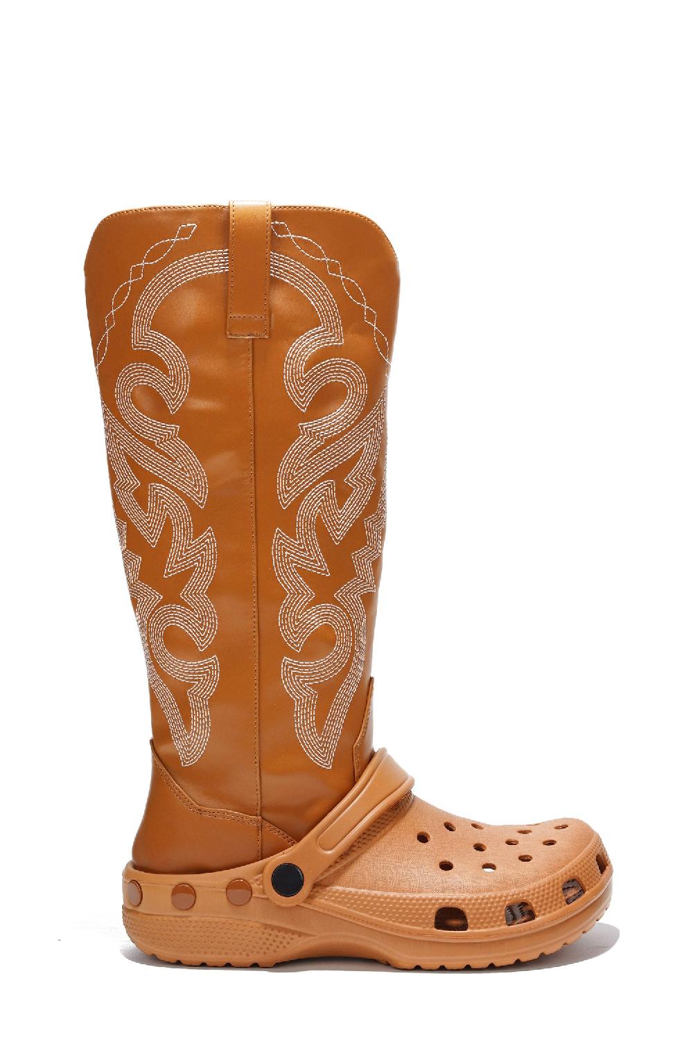 Cape Robbin Haria Western-Inspired Garden Sandal Boots - Tan