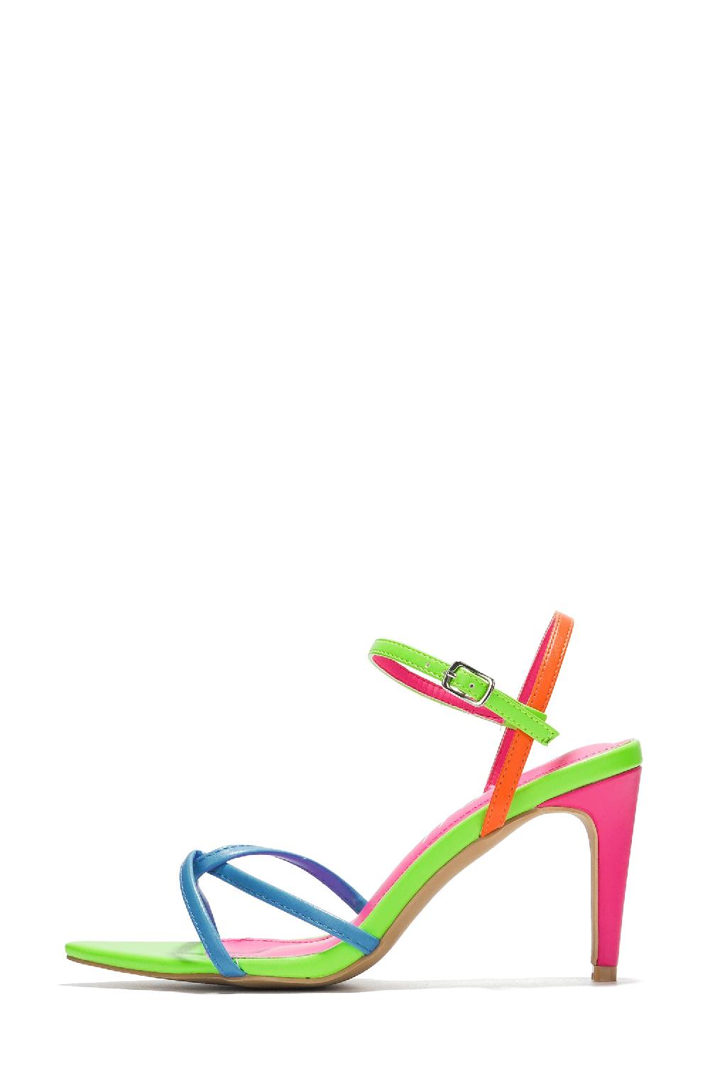 Cape Robbin Lyndsay Strappy Stiletto Heeled Sandals - Multi