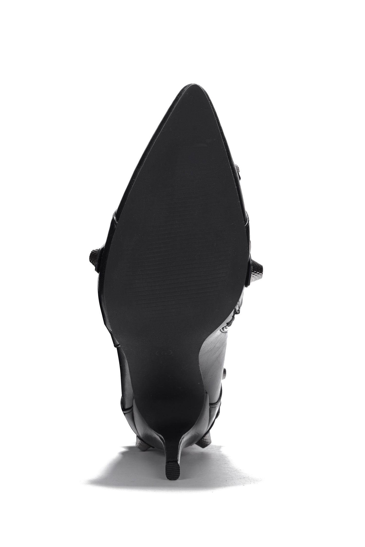 Cape Robbin Pofin-2 Metallic Thigh High Pointy Toe Boots - Black