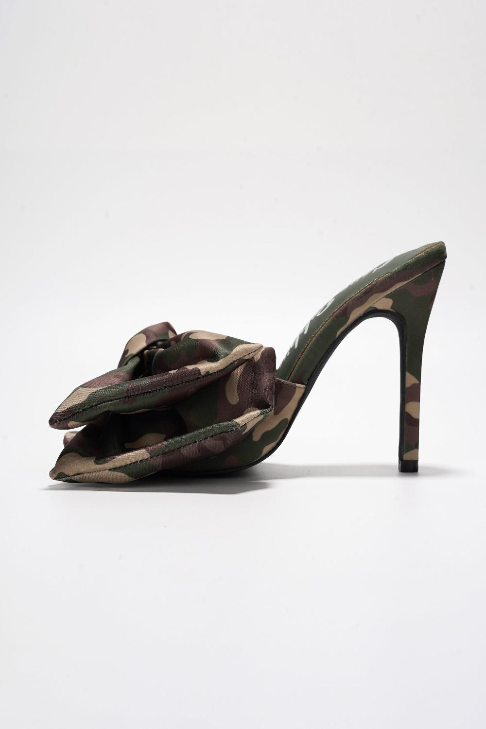 Cape Robbin Rhianna Chic Bow Stiletto Heels - Camouflage