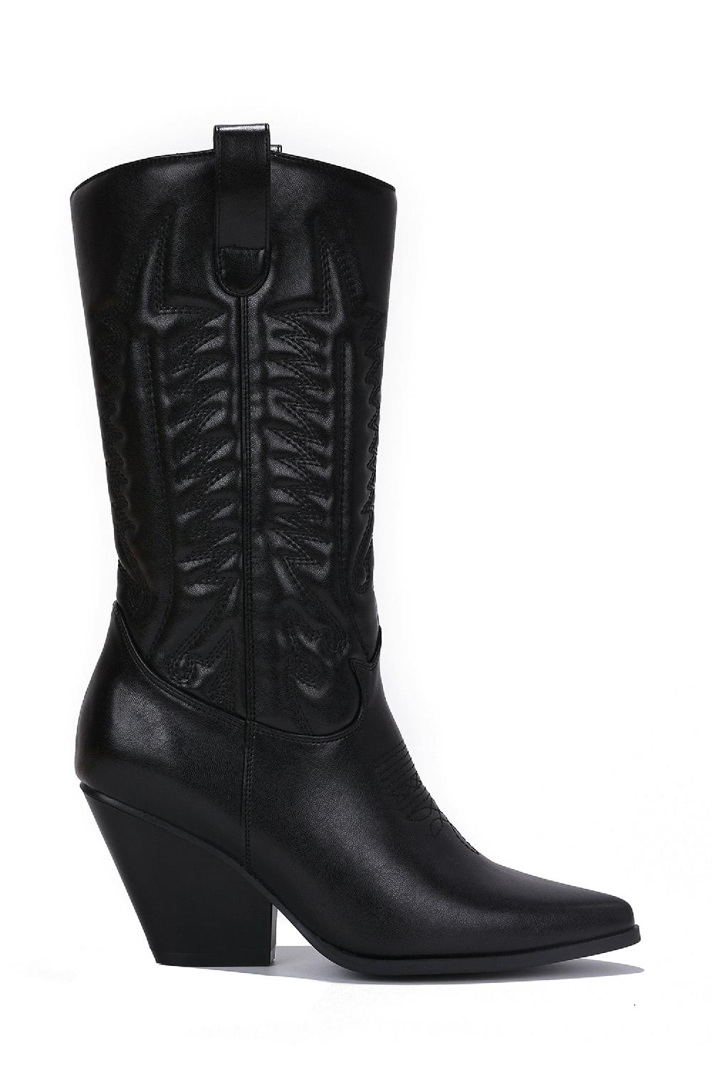 Cape Robbin Southern Belle-3 Pointy Toe Cowboy Boots - Black