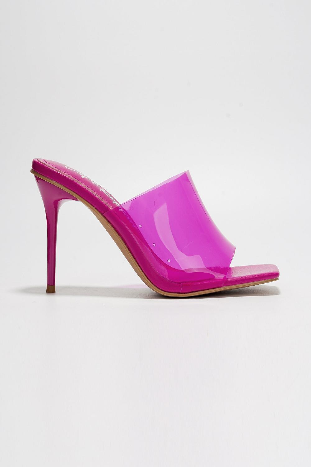 Cape Robbin Suellen Open Square Toe Skinny High Heels - Pink