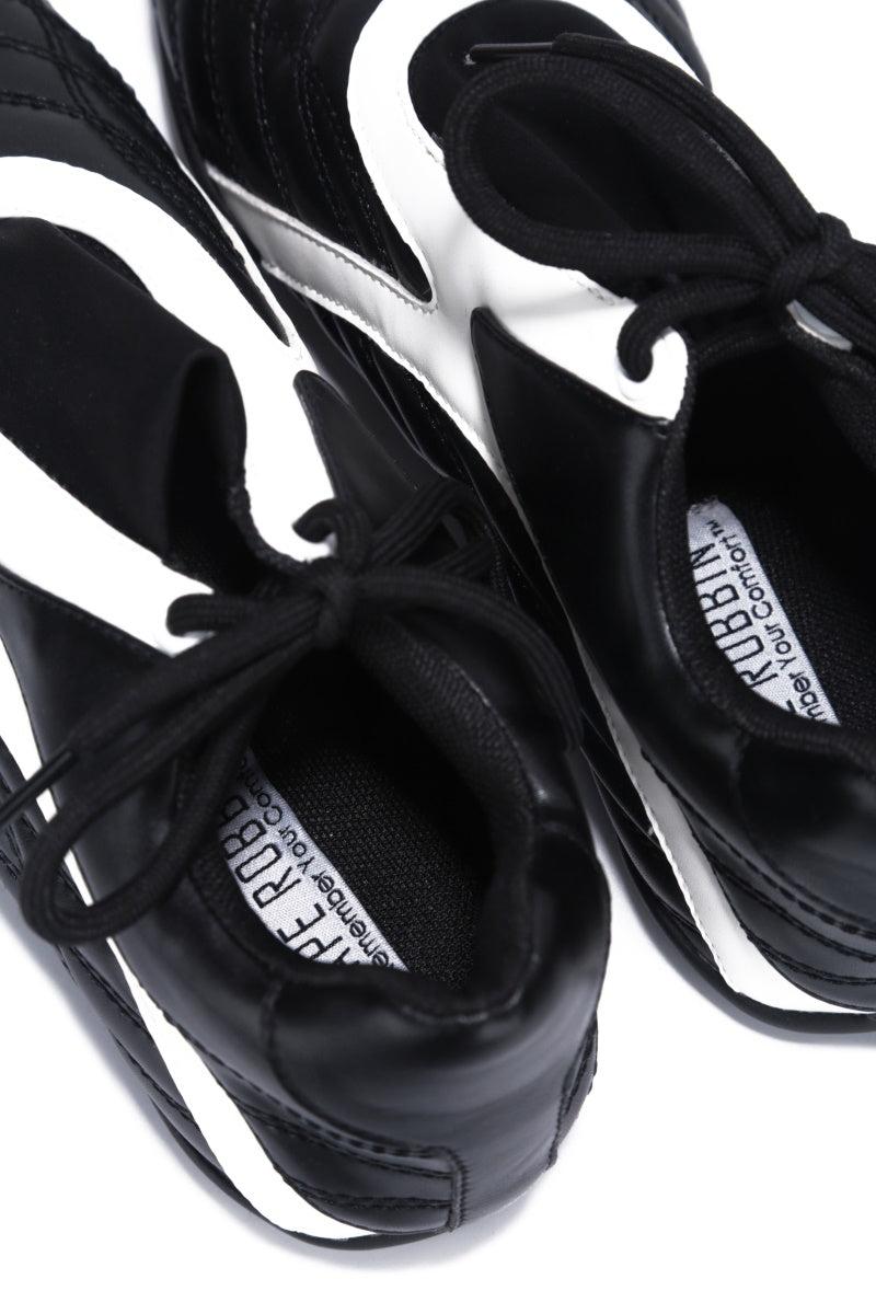 Cape Robbin Vulay Colorblock Round Toe Low Cut Sneakers - Black