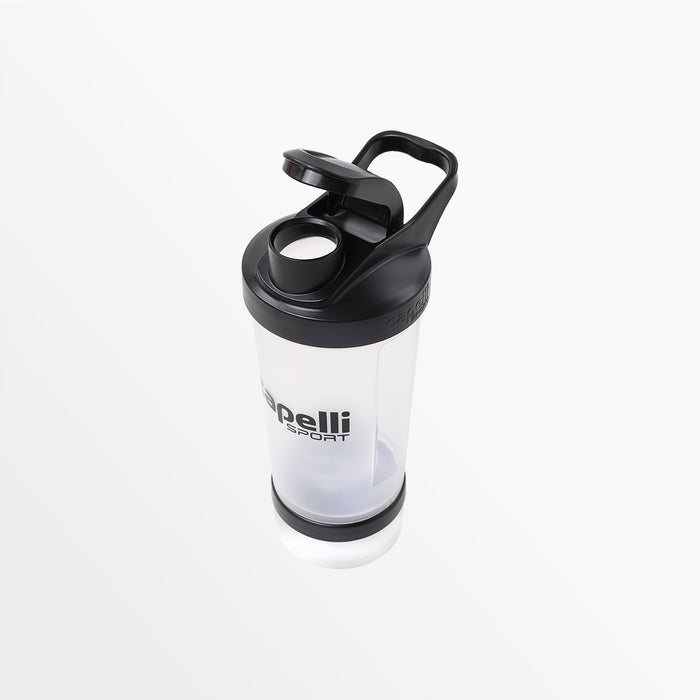 Capelli 16 OZ SHAKER BOTTLE WITH BOTTOM STORAGE CONTAINER