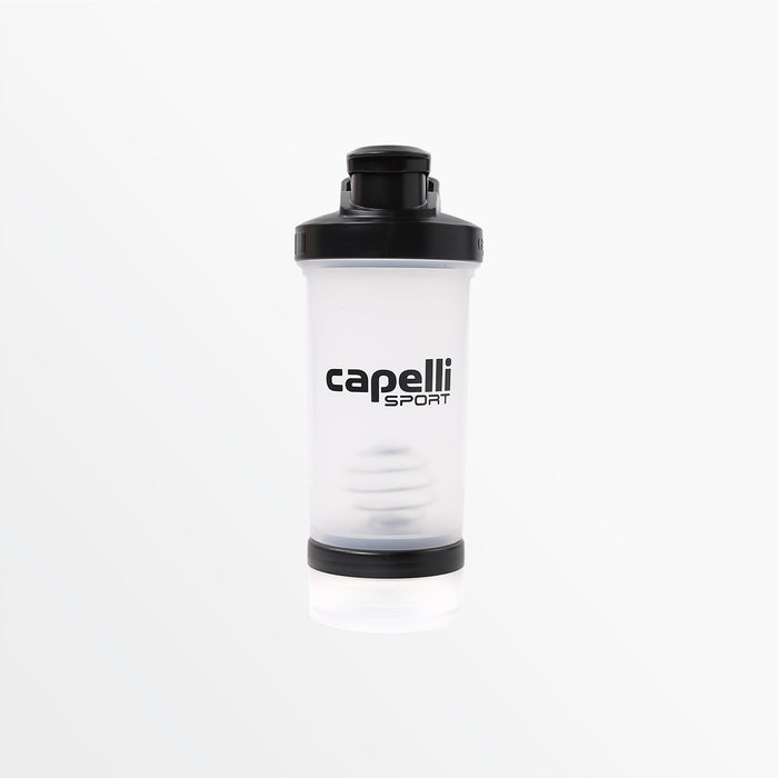 capelli 16 OZ SHAKER BOTTLE WITH BOTTOM STORAGE CONTAINER