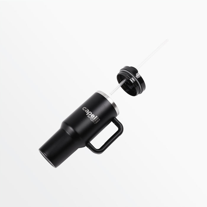 Capelli 40 OZ INSULATED TRAVEL CUP WITH HANDLE Black