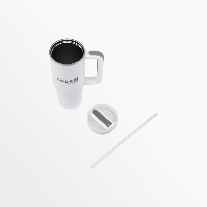 Capelli 40 OZ INSULATED TRAVEL CUP WITH HANDLE White