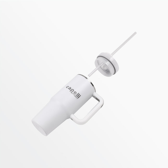 Capelli 40 OZ INSULATED TRAVEL CUP WITH HANDLE White