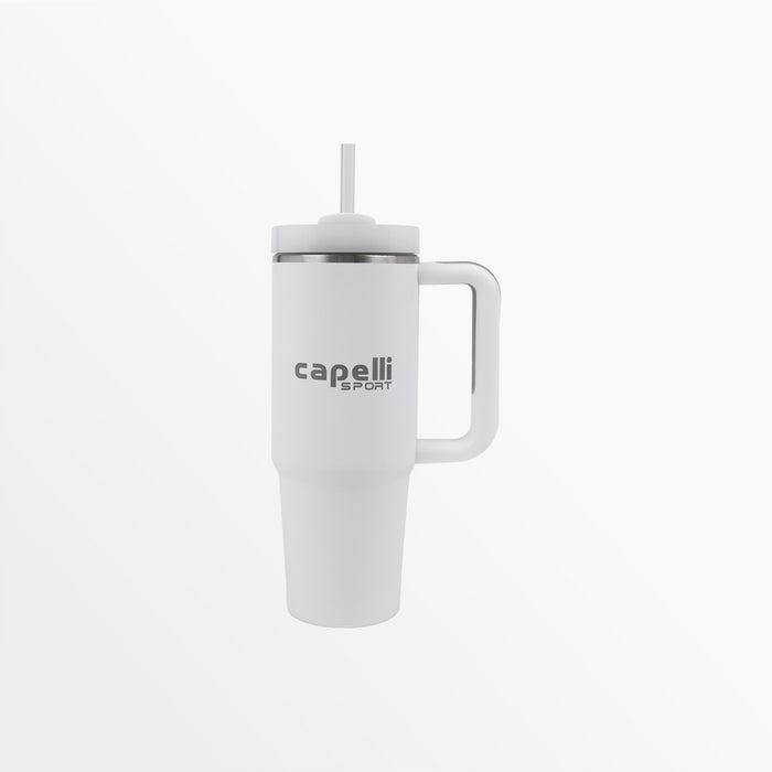 capelli 40 OZ INSULATED TRAVEL CUP WITH HANDLE White
