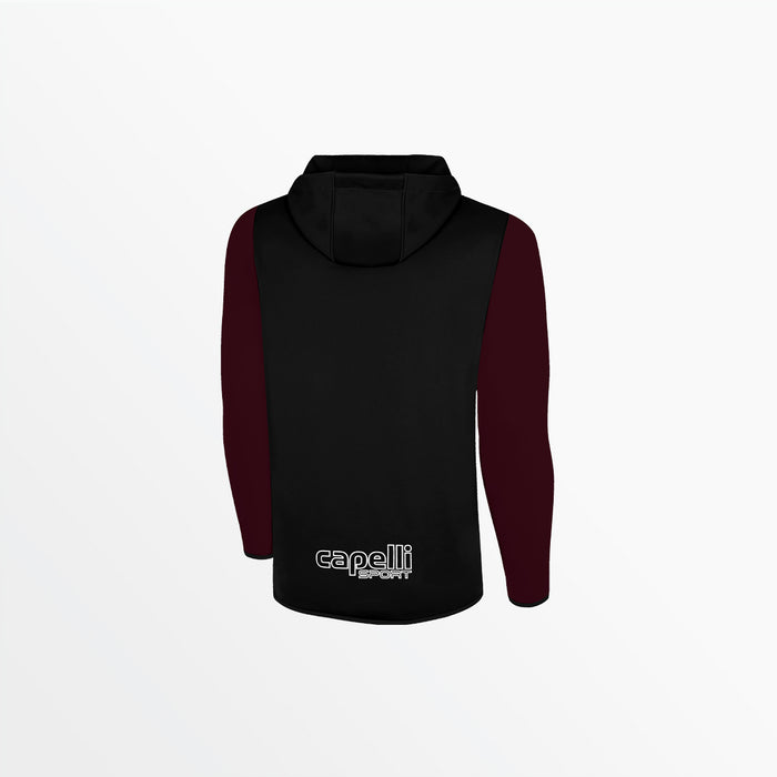 Capelli ADULT BASICS I HOODED TRAINING TOP Black Maroon