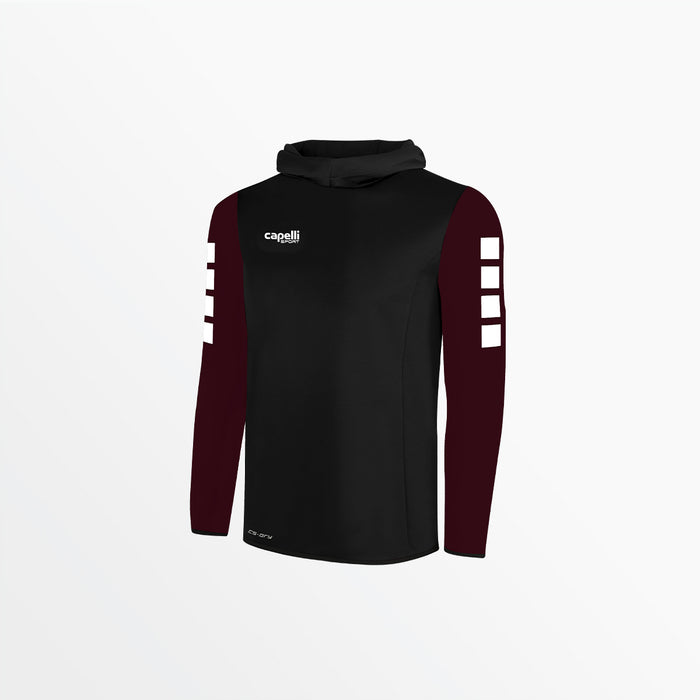 capelli ADULT BASICS I HOODED TRAINING TOP Black Maroon