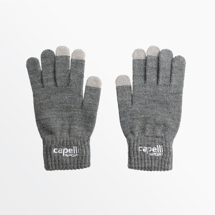 capelli ADULT BRANDED KNIT GLOVE WITH 3 FINGER TOUCH