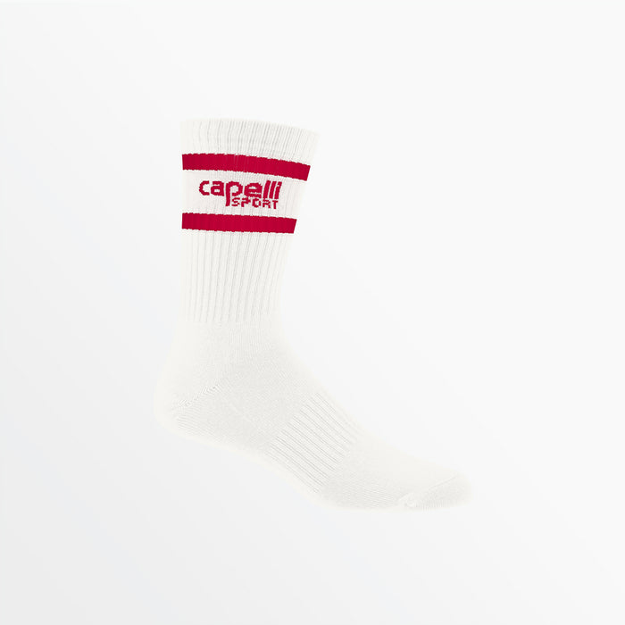 capelli ADULT CS BASICS TUBE CREW SOCK Off White Red