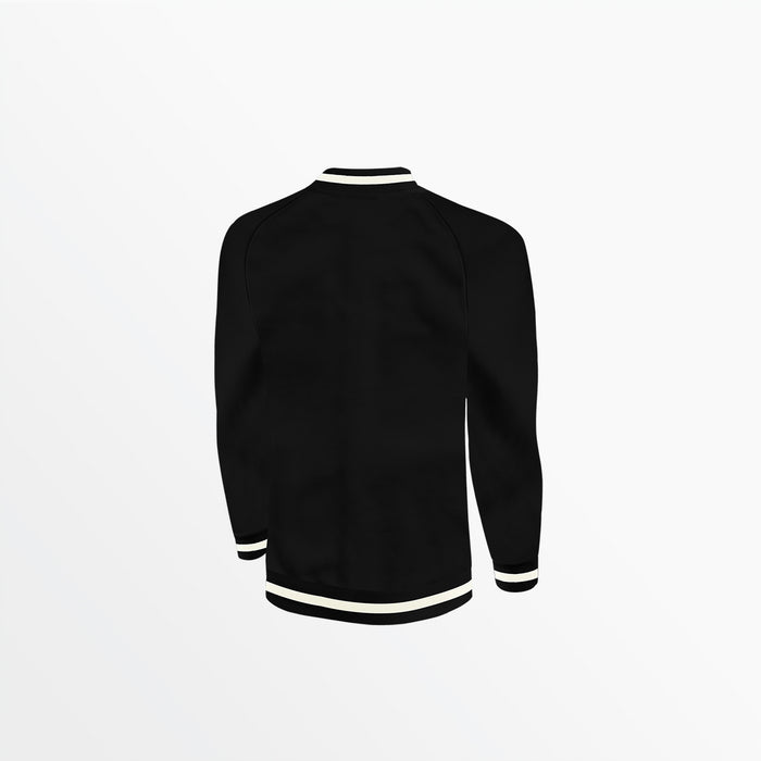 Capelli ADULT FLEECE COLLEGIATE BOMBER JACKET Black