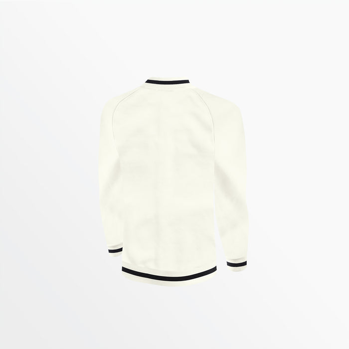 Capelli ADULT FLEECE COLLEGIATE BOMBER JACKET Coconut