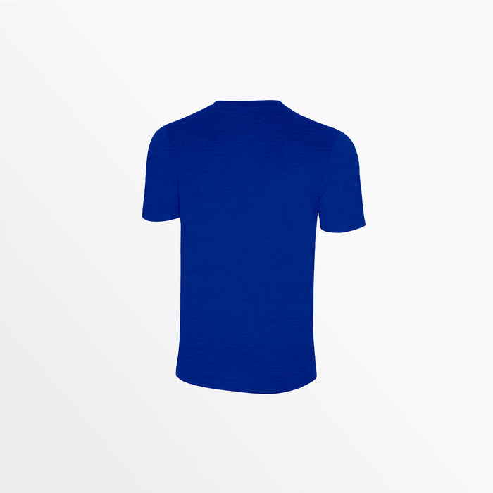 Capelli ADULT LOGO CREW NECK POLY TEE Heather Royal Blue