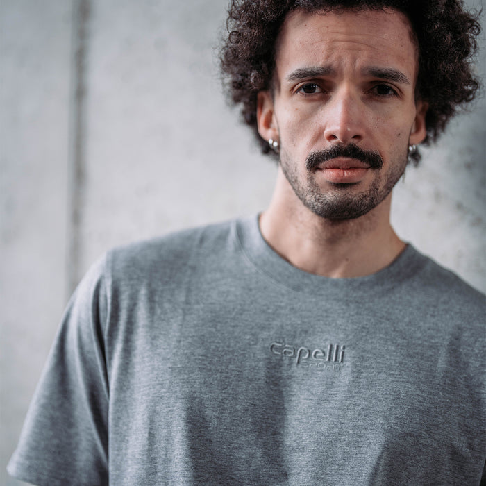 capelli ADULT UNISEX TONAL CREW NECK TEE Light Heather Grey