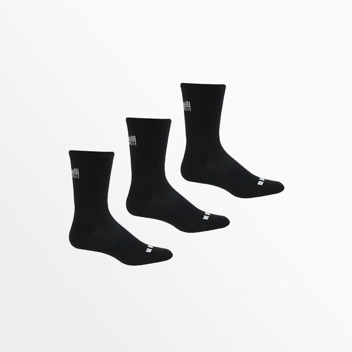capelli BASICS CS-COOL LIGHTWEIGHT CREW SOCKS Black