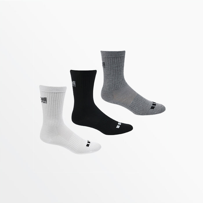 capelli BASICS CS-COOL LIGHTWEIGHT CREW SOCKS Grey Combo