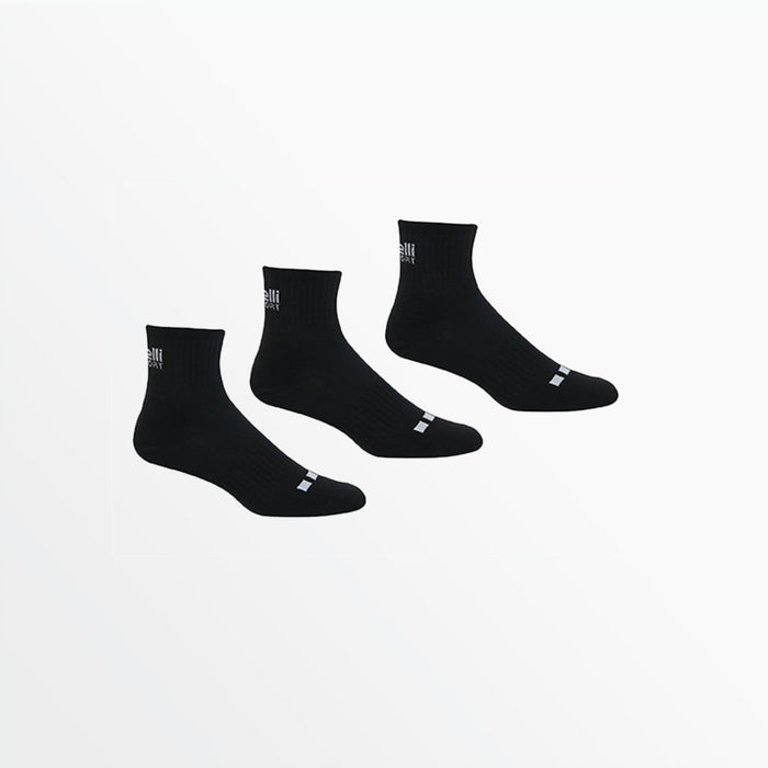 capelli BASICS CS-COOL LIGHTWEIGHT QUARTER TOP SOCKS Black