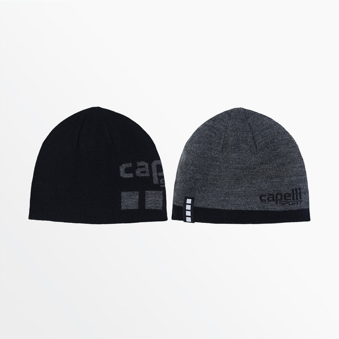 capelli ADULT CS REVERSIBLE BEANIE Black Dark Grey