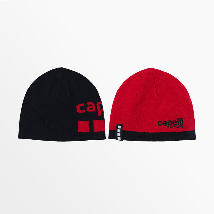 capelli ADULT CS REVERSIBLE BEANIE Black Red